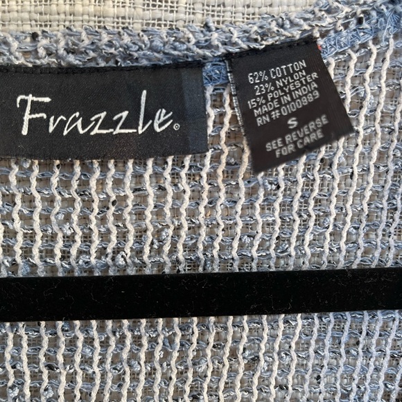 Blue ombré sweater, loose weave sweater - Picture 3 of 6